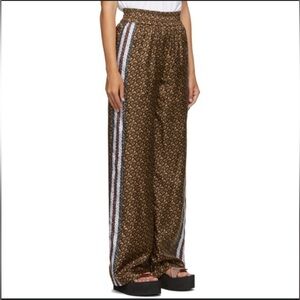 Burberry Brown Silk Seighford Monogram Trousers